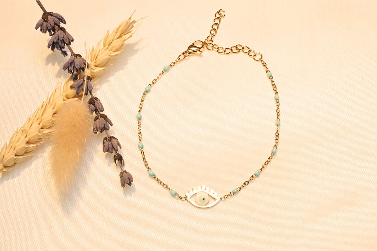 Minimalist gold-plated bracelet – a sleek and trendy way to ward off negative energy.