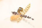 Adjustable wide ring combining boho and modern design