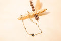 Gold-plated minimalist evil eye bracelet – stylish, elegant, and protective accessory.