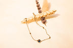 Gold-plated minimalist evil eye bracelet – stylish, elegant, and protective accessory.