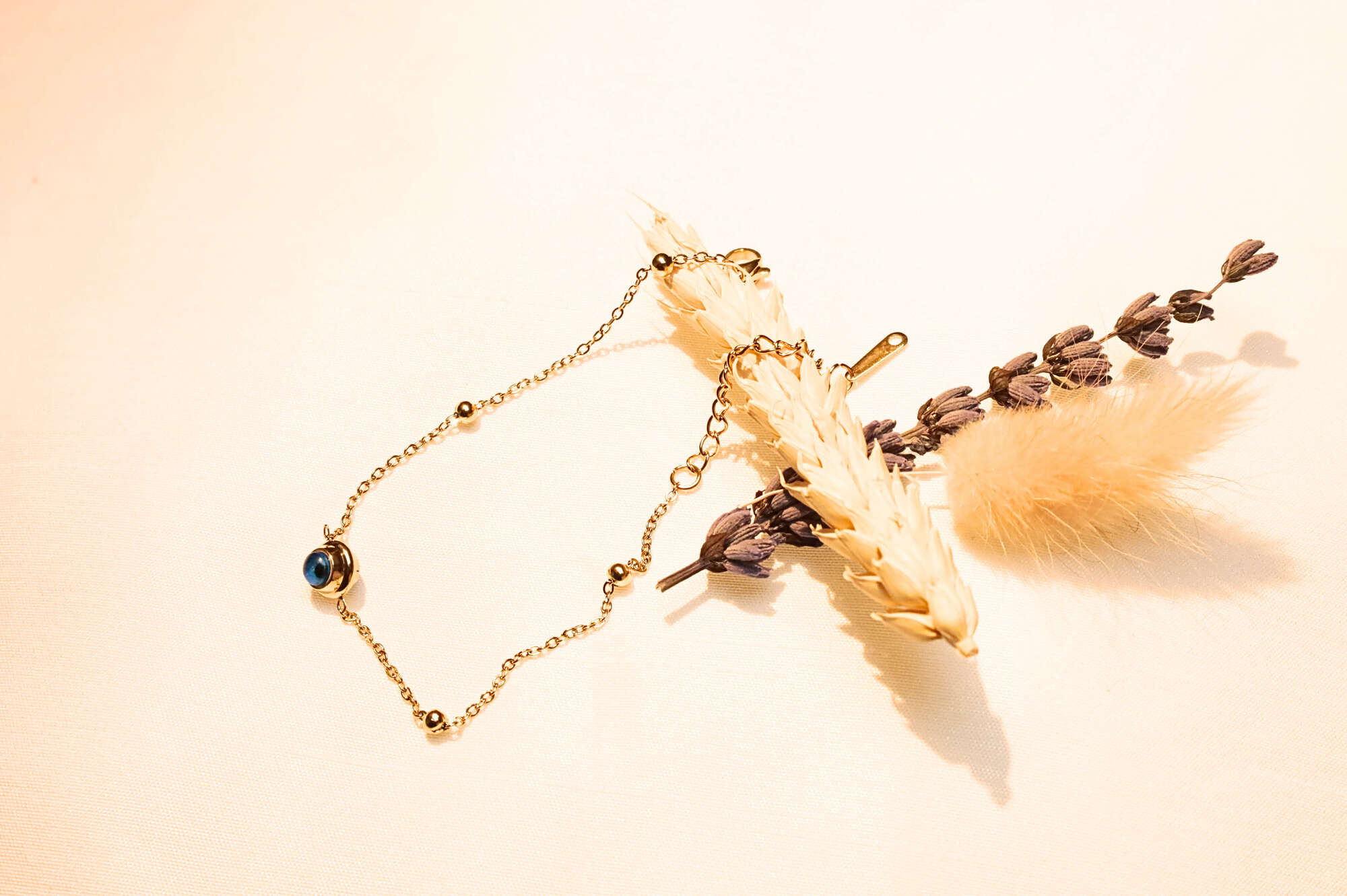 Lucky evil eye bracelet, timeless design that complements any style.
