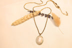 Gold-plated rope chain necklace – Combining elegance and vintage charm with pearl-inspired details.