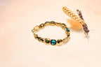 Gold-plated bracelet with blue gemstones – elegant and timeless design for everyday wear and special occasions.
