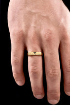 Antiocco Column Signet Ring - Gold Plated