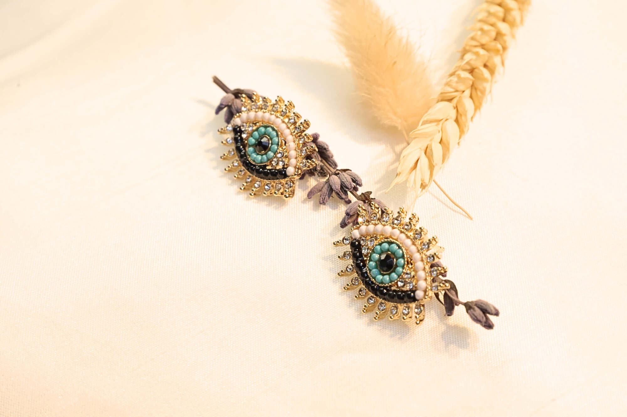 Boho-inspired mystic eye earrings with a lightweight feel and timeless design for effortless everyday elegance.
