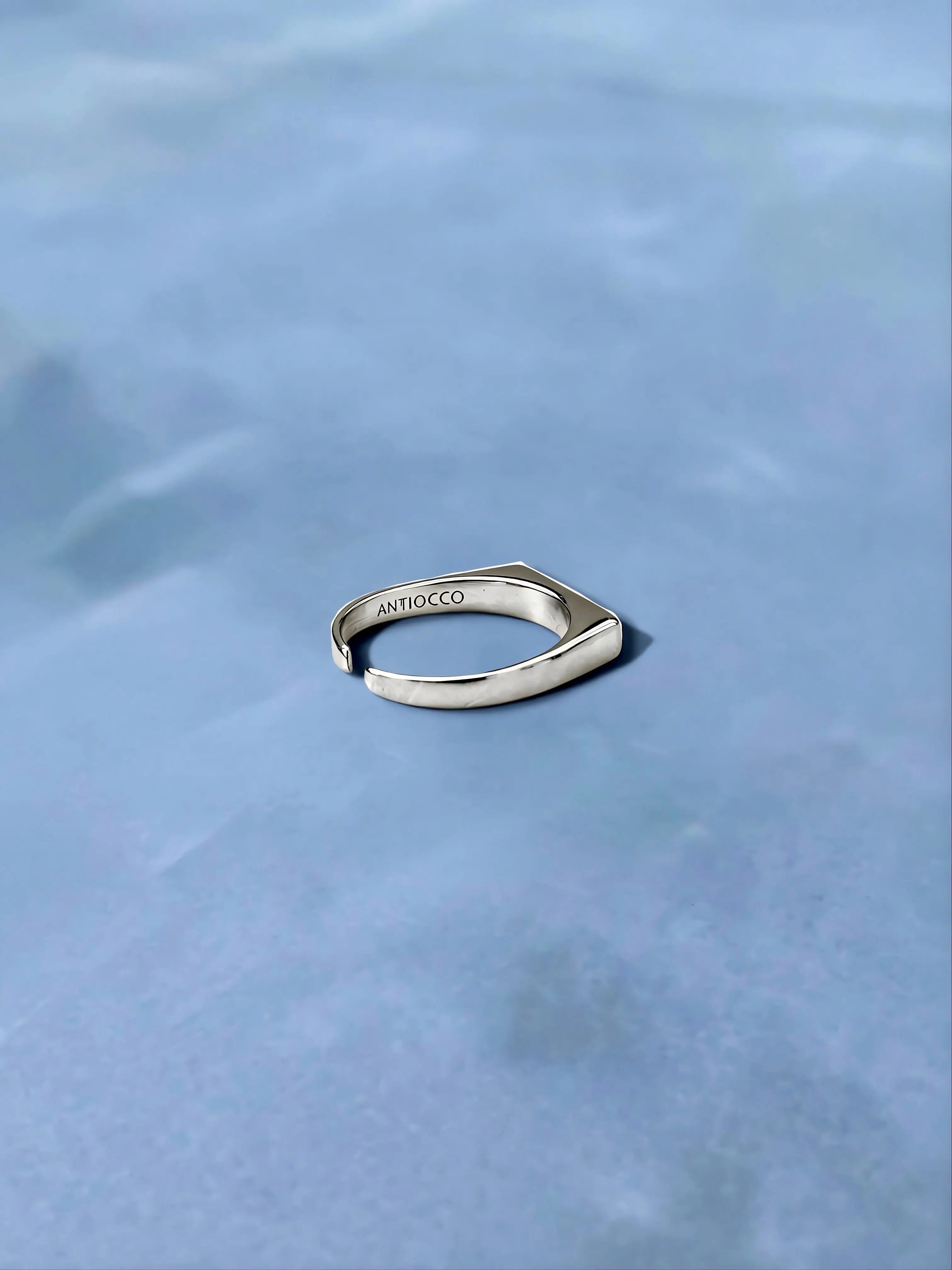 Antiocco Column Signet Ring - 925 Silver