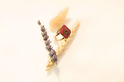 Special design natural stone ring, lightweight and adjustable
